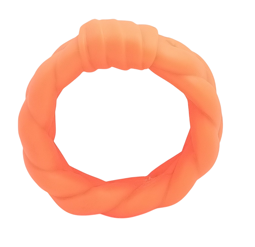 Kennel Twisted Dog Toy – Durable Rubber Chew Ring & Bone Toy for Dogs - Kennel 