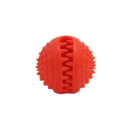 Kennel Treat Dispensing Ball Dog Toy – Interactive Chew & Dental Ball (Red)