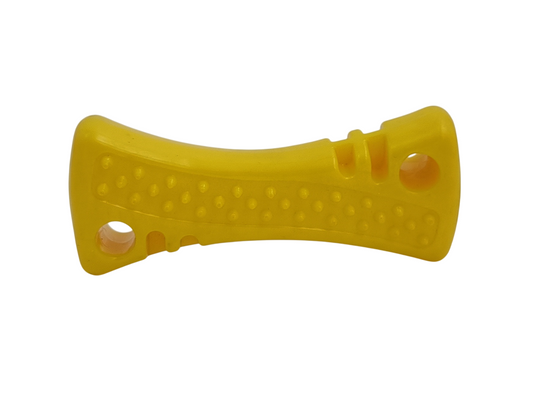 Kennel Treat Dispensing Bone Dog Toy – Interactive Chew Toy for Dental Health (Yellow)