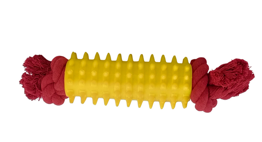 Kennel Cotton & Rubber Teether Dog Toy – Durable Rope Chew Toy for Dental Health