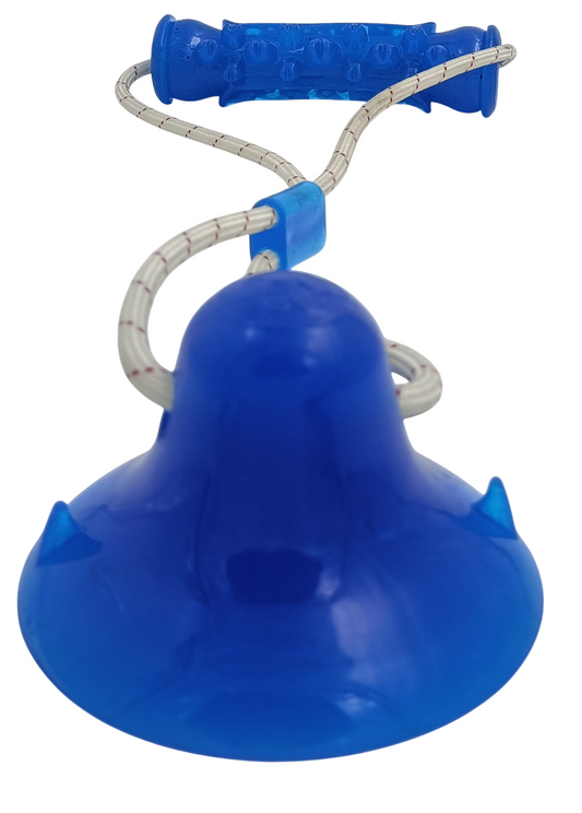 Kennel Bite & Pull Dog Toy – Suction Tug Toy for Dogs (Blue)