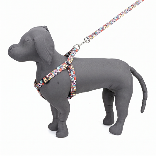 Kennel Printed Padded Adjustable Dog Harness