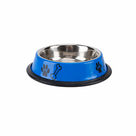Kennel Anti-Skid Printed Steel Dog Feeding Bowl – Durable, Non-Slip & Easy to Clean
