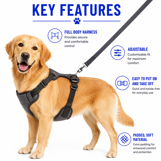 Full Body Dog Harness | Adjustable No-Pull Soft Mesh