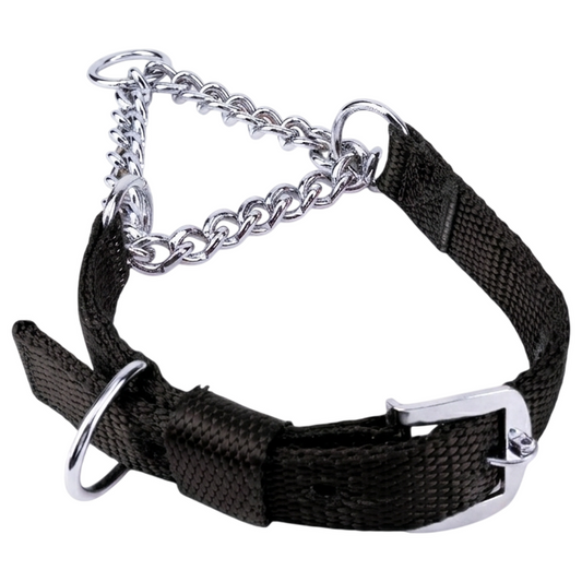 Kennel Nylon Chain Martingale Dog Collar