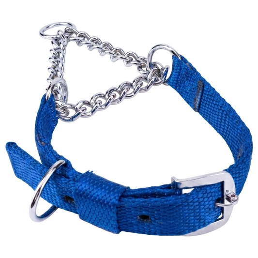Kennel Nylon Chain Martingale Dog Collar