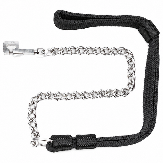 Heavy-Duty Dog Chain Leash with Nylon Handle – Kennel