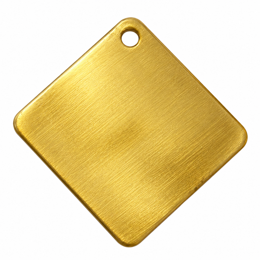 Brass Antique Diamond Shape Tag