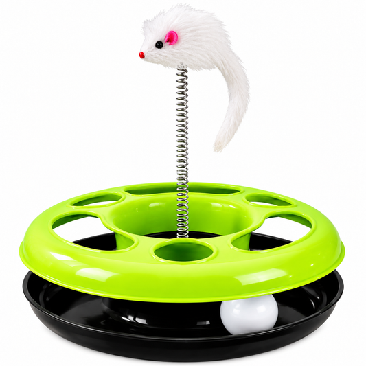 Happy Circle Spring and Ball Interactive Cat Toy