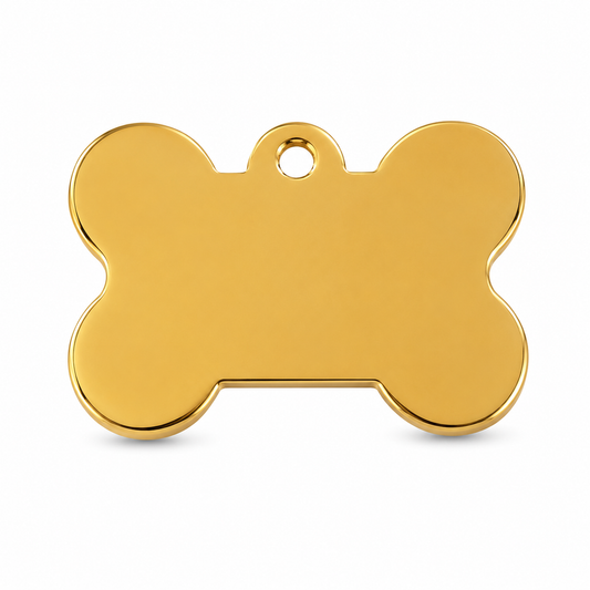 Dog Name Tag – Kennel Brass Bone Shape, Small
