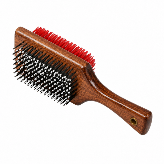 Dog & Cat Grooming Brush – Pin & Bristle Wood