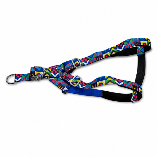 Printed Padded Dog Harness with Click Lock Buckle