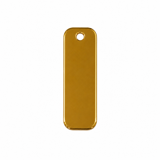 Brass Dog Name Tag — Solid Pendant, Small