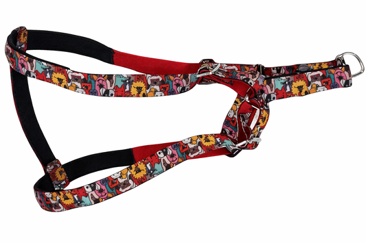 Kennel Printed Padded Adjustable Dog Harness