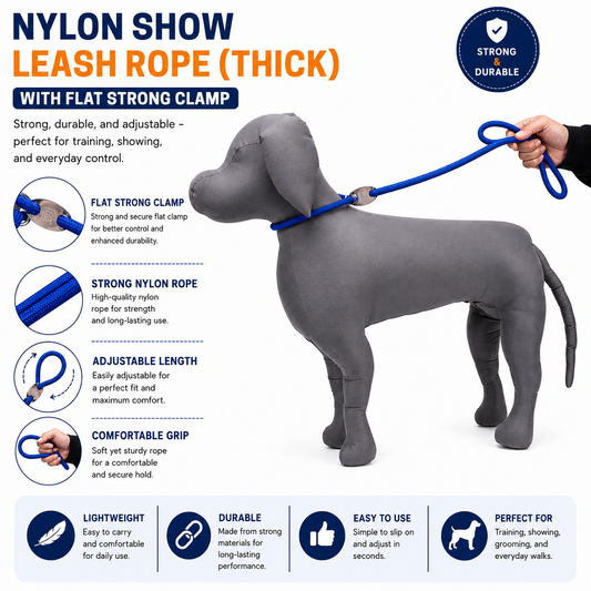 Kennel Thick Nylon Show Leash Rope for Dogs