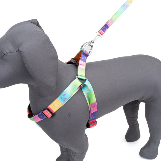 Multi Memes Printed Padded Click Lock Adjustable Harness