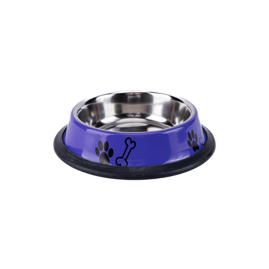 Kennel Anti-Skid Printed Steel Dog Feeding Bowl – Durable, Non-Slip & Easy to Clean