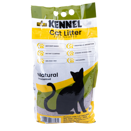 Kennel Ball Shaped Cat Litter – Bentonite Based, Instant Clumping (White Ball)