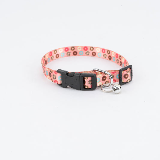 Printed Puppy & Cat Collar – Pink Donuts