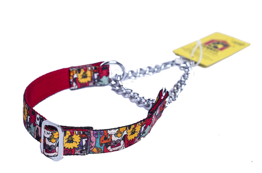 Kennel Animals Printed Nylon Chain Dog Collar (3MM)