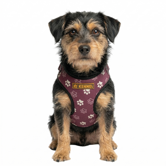 Kennel Purple Paws Printed Step-In Harness | Adjustable No-Pull Dog Harness | Easy to Wear