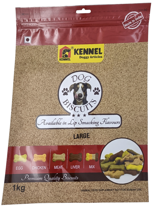 Kennel Mix Non-Veg Flavour Premium Dog Biscuits – Healthy Treats for Large Breed Dogs (1kg)