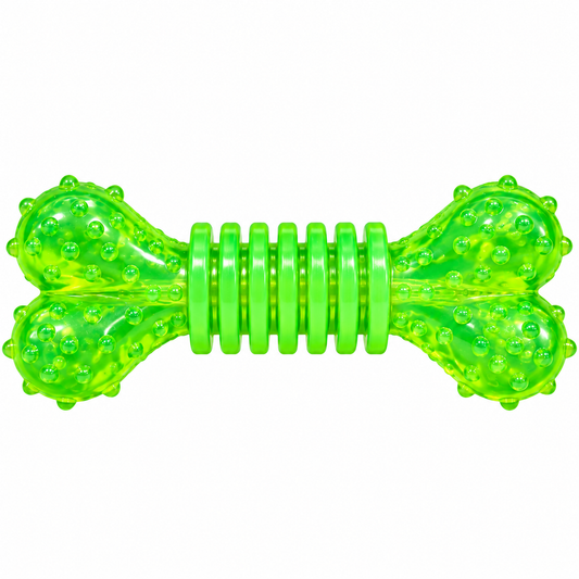 Textured Rubber Bone Chew & Teething Toy