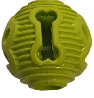 Kennel Treat & Fetch Ball Dog Toy – Interactive Dental Chew Toy (Green)