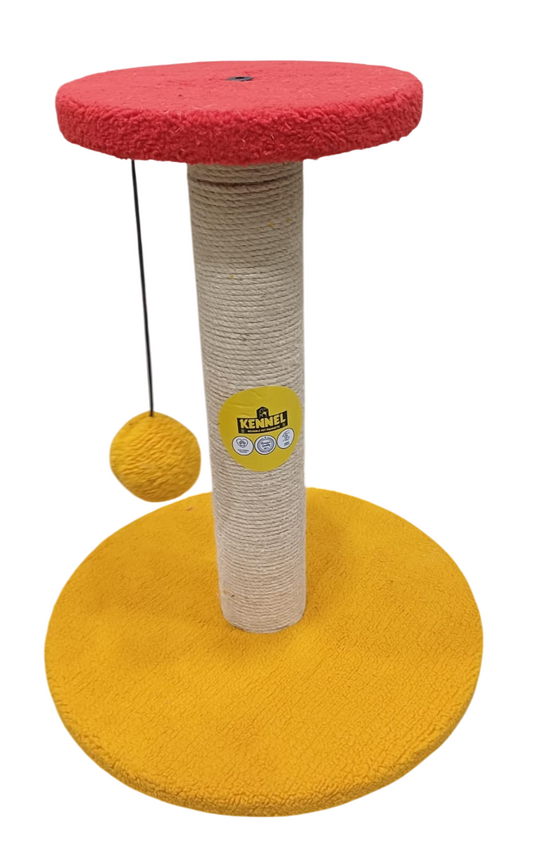 Kennel Hanging Ball Cat Tree with Sisal Scratching Post and Round Base