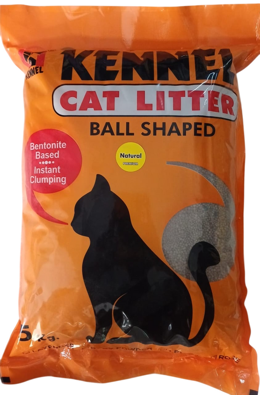 Kennel Ball Shaped Cat Litter (Natural) – Bentonite Based, Instant Clumping, 5 Kg