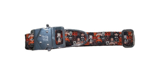 Kennel Dogs Printed Nylon Dog Collar with M.S. Click Lock