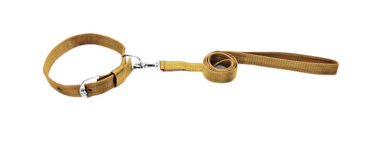 Kennel Nylon Pattern Collar & Leash Set for Dogs – Durable 1/2" Adjustable Pet Collar with Matching Lead