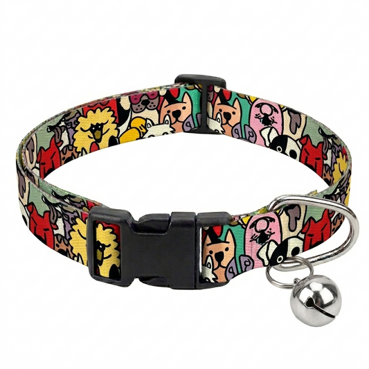 Kennel Printed Puppy & Cat Collar - Animated Animals