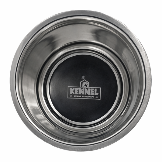 Kennel Stainless Steel Pet Feeding Bowl with Anti-Skid Rubber Base