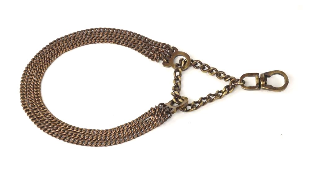 Kennel Triple Semi Chain Collar – Heavy-Duty Triple-Layer Metal Training Collar ( Brass Tripple Semi Chain Collar ) - Kennel 