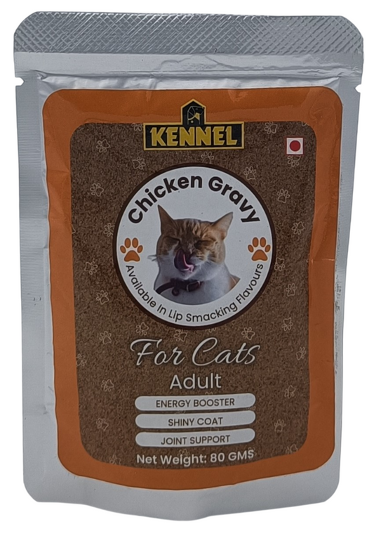 Kennel Chicken Gravy Cat Food Pouch 80g – High-Protein Wet Food for Adult Cats