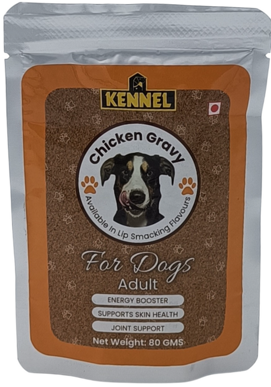 Kennel Chicken Gravy Dog Food Pouch 80g – Nutritious Wet Food for Adult Dogs