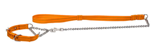 Kennel Pattern Nylon Martingale Chain Set – No.3 (2.5mm) | Training Collar & Leash Combo