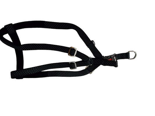 Kennel Reflective Padded Adjustable Nylon Dog Harness – 1/2 Inch (Click Lock)