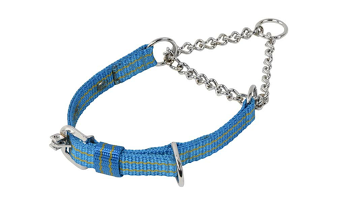 Kennel Pattern Nylon Chain Martingale Collar No.3 (3/4") – 2.5mm Chain | Secure Adjustable Training Dog Collar