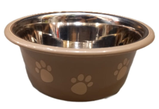 Kennel Plastic Cover Steel Bowl – Durable Feeding Bowl for Dogs & Cats