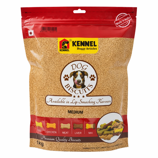 Kennel Mix Non-Veg Premium Dog Biscuits – Healthy Treats for Medium Breed Dogs (1kg)