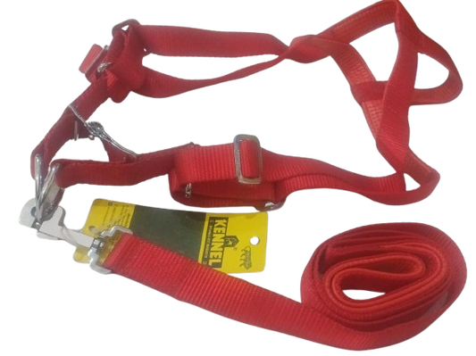 Kennel Foam Padded Soft Nylon M.S. Click Lock Adj. Harness & Leash Set