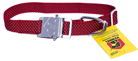 Kennel Premium Reflective Nylon Dog Collar – M.S. Clock Lock Adjustable Collar for Safety and Strength (Premium All Over Reflective Nylon M.S. Clock Lock Collar) - Kennel 