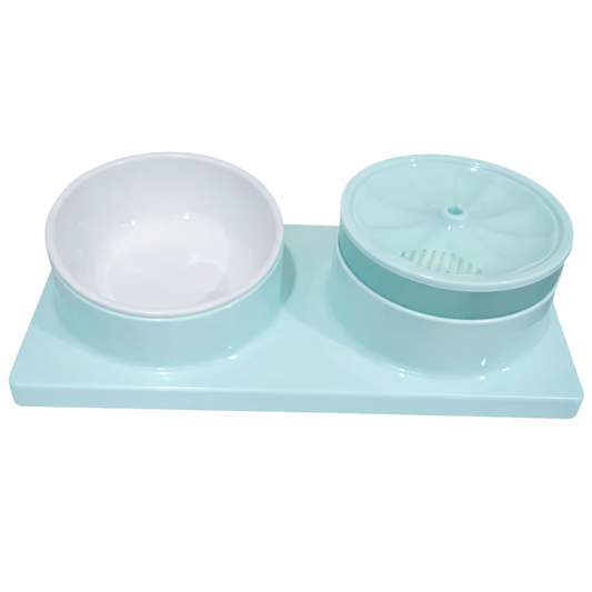 Kennel Volcano Style Pet Food & Water Dispenser Bowl Set for Dogs and Cats