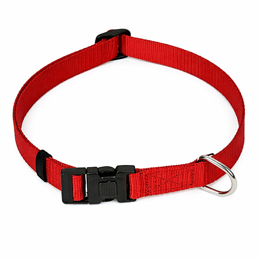 Kennel Soft Nylon Adjustable Click Lock Dog Collar – Durable & Comfortable 3/4" Pet Neck Collar