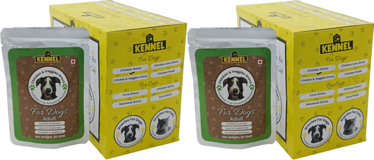 Kennel Chicken & Veggies Gravy Adult Dog Food Pouch – Nutritious Wet Meal for Strong Muscles & Healthy Digestion