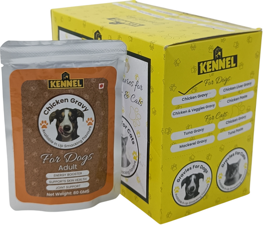 Kennel Chicken Gravy Dog Food Pouch 80g – Nutritious Wet Food for Adult Dogs
