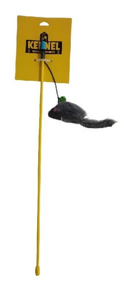 Kennel Teaser Stick with Grey Mouse – Interactive Cat Toy for Play & Exercise (Big Size)